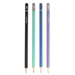 Набор ч/г карандашей Yalong HB, дерево, без ластика, шестигранный, заточенный, ассорти, 6 шт/уп, европодвес