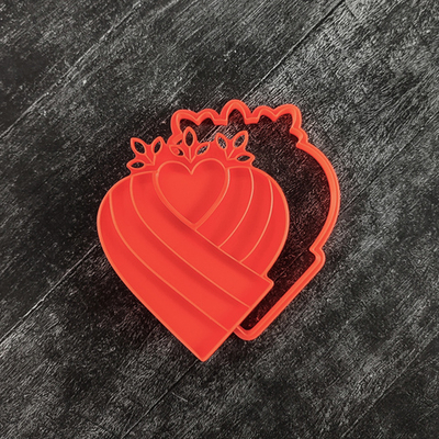 Штамп Сердце триколор №1