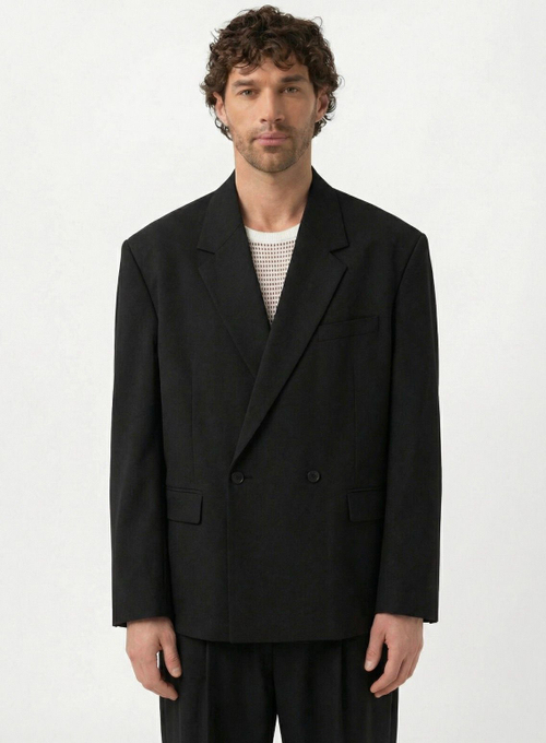 Мужской костюм оверсайз (черный) А64