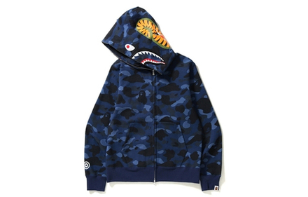 Худи A BATHING APE BAPE Color Camo Shark Full Zip Hoodie WGM, 1E30-115-006