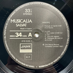 Винтажная виниловая пластинка LP Musicalia 34 Claude Debussy Клод Дебюсси (Испания 1986)