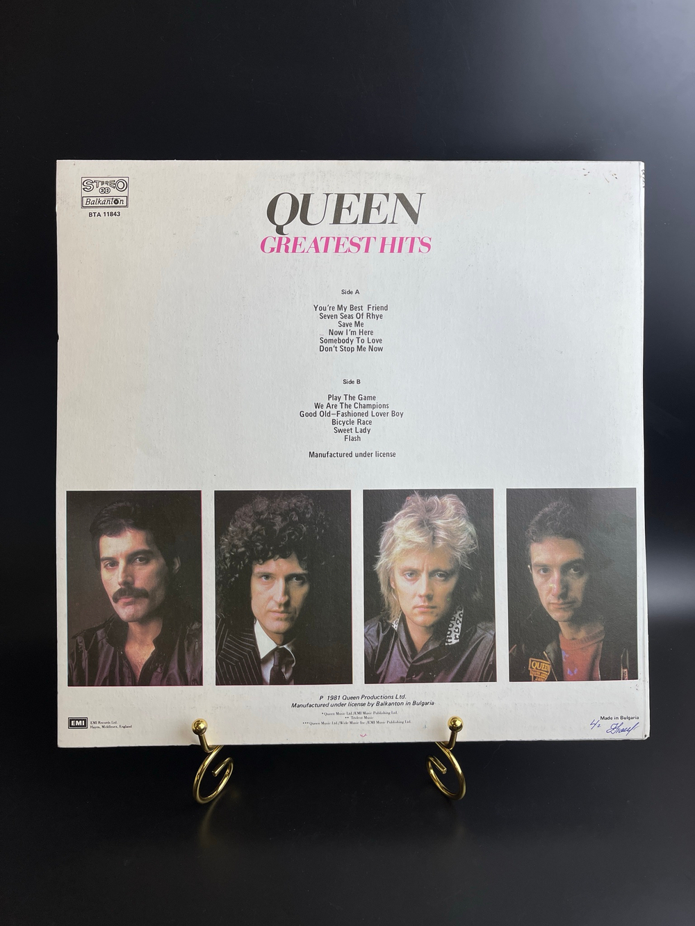 LP Queen - Greatest hits. Виниловая пластинка 12 дюймов. Балкантон Bulgaria 1981 год