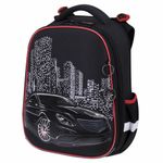 Ранец BRAUBERG PREMIUM, 2 отделения, с брелком, "City car", LED ЛАМПОЧКИ, 38х29х16 см, 271356