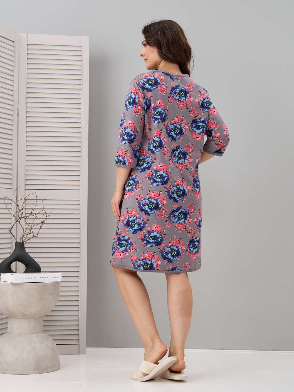 Халат Хф-362/серый-голубойпион