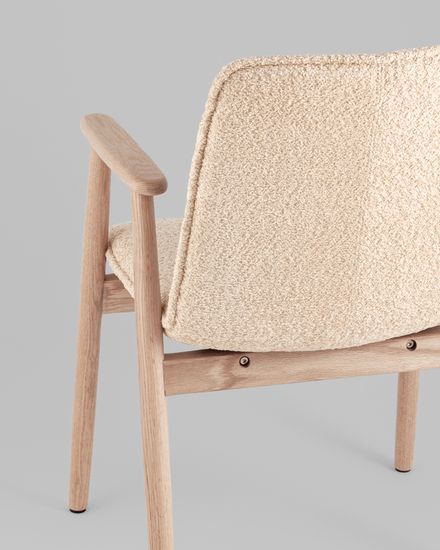 Стул обеденный Kembridge натуральное дерево бежевый букле