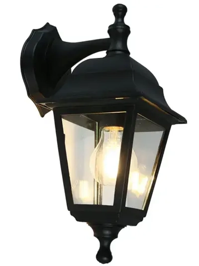 Фасадный настенный уличный светильник под лампу Е27, IP65, классическая форма, корпус пластик + стекло, цвет белый, Напрямую у производителя