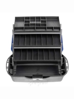 Ящик рыболовный для хранения снастей трехполочный синий