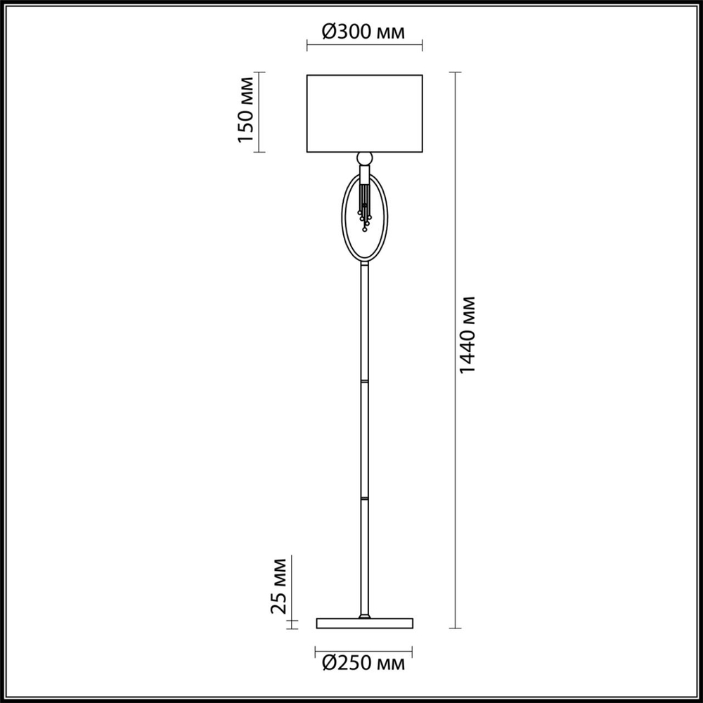 4516/1F LN Торшер E27 60Вт 220В IP20 NEOCLASSI