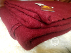 Одеяло тканое из верблюжьей шерсти  150x200 см. (Gobi Sun/Монголия) - БОРДО