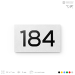 Номер на дверь 184, табличка на дверь для офиса, квартиры, кабинета, аудитории, склада, белая 120х70 мм, Айдентика Технолоджи