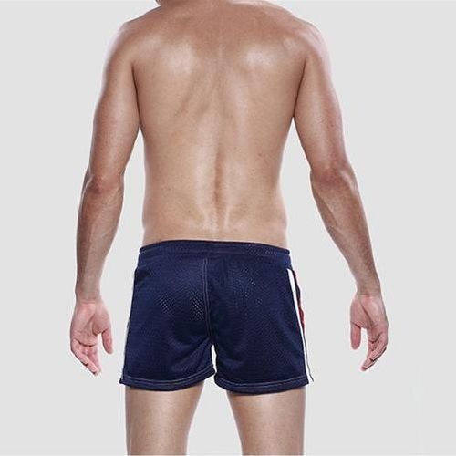 Мужские шорты темно-синие в сетку Seobean Red Sport Shorts Navy 40506