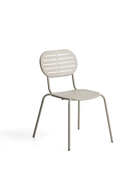 Уличный стул Brai из оцинкованной стали бежевого цвета