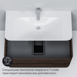 M30FHX1002TF Sensation, База под раковину, подвесная, 100 см, ящики, табачный дуб, текстурированная,