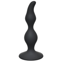 Чёрная анальная пробка 12,5см Lola Games First Time Curved Anal Plug Black 4105-03Lola