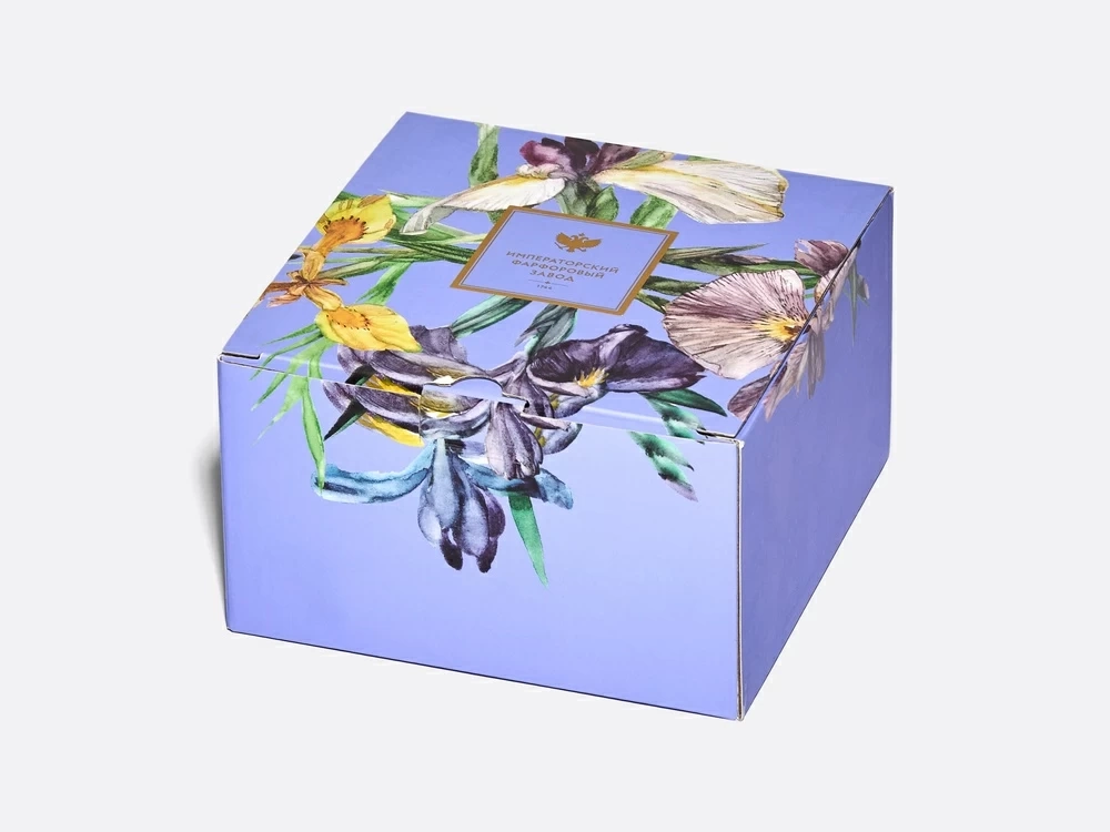 Чашка с блюдцем L’Art des Fleurs (Искусство цветов) в подарочной упаковке, форма Весенняя 2, рисунок Аметистовое пламя, арт 81.33403.00.1