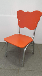 Стул детский "Мотылек" на металлокаркасе, регулируемый