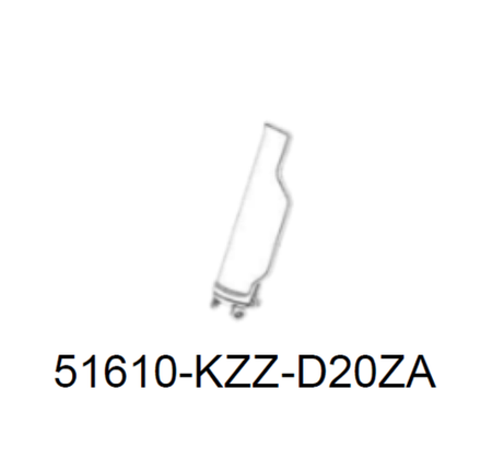 51610-KZZ-D20ZA. PROTECTOR, R. FR. FORK *TYPE1*. Fork cover CRF250-300L-Rally, White