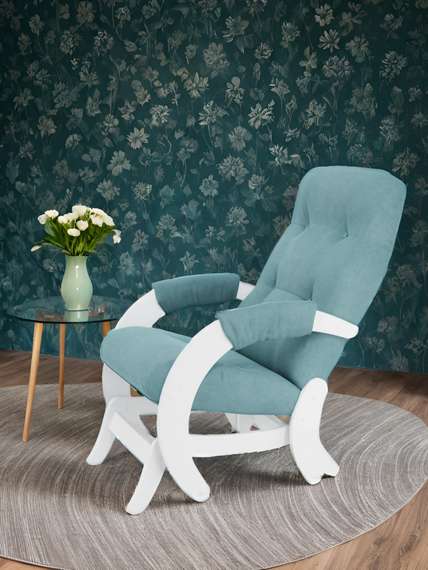 Кресло-маятник Модель 68 Ткань ультра минт, каркас молочный дуб