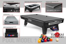 Бильярдный стол TAO-MI Model 1 пул 9 ft, сукно Gray