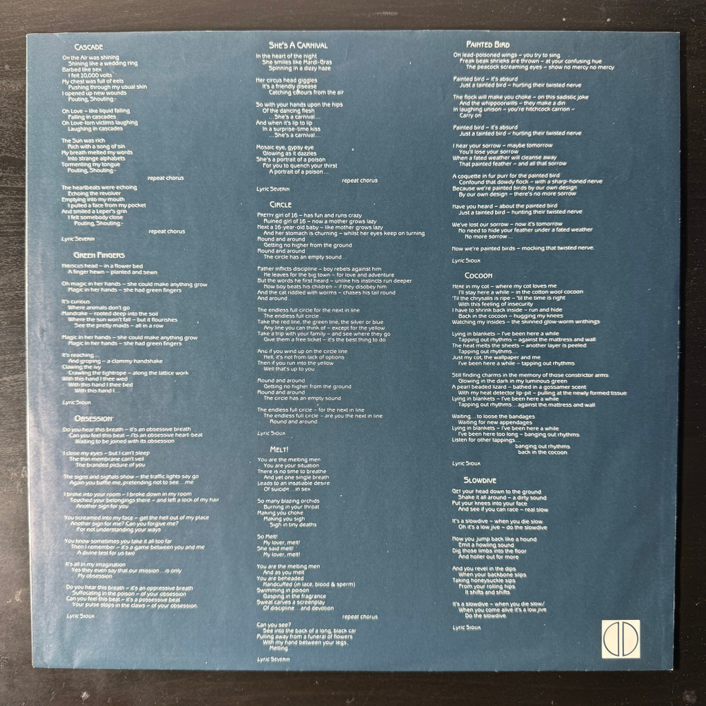 Siouxsie And The Banshees ‎– A Kiss In The Dreamhouse (Германия 1982г.)