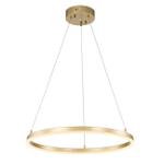 Подвесной светодиодный светильник 43Вт, 3136Лм, 3000-6500К, Ra>80, плавная регулировка мощности, изменение цветовой температуры, ночник, управление со смартфона, металл/акрил, золото