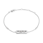 Браслет из белого золота с фианитами