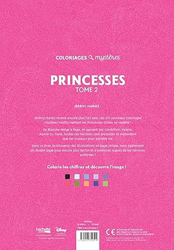 Hachette раскраска по номерам Coloriages mystères - Загадочные раскраски Диснея-принцесс Том 2