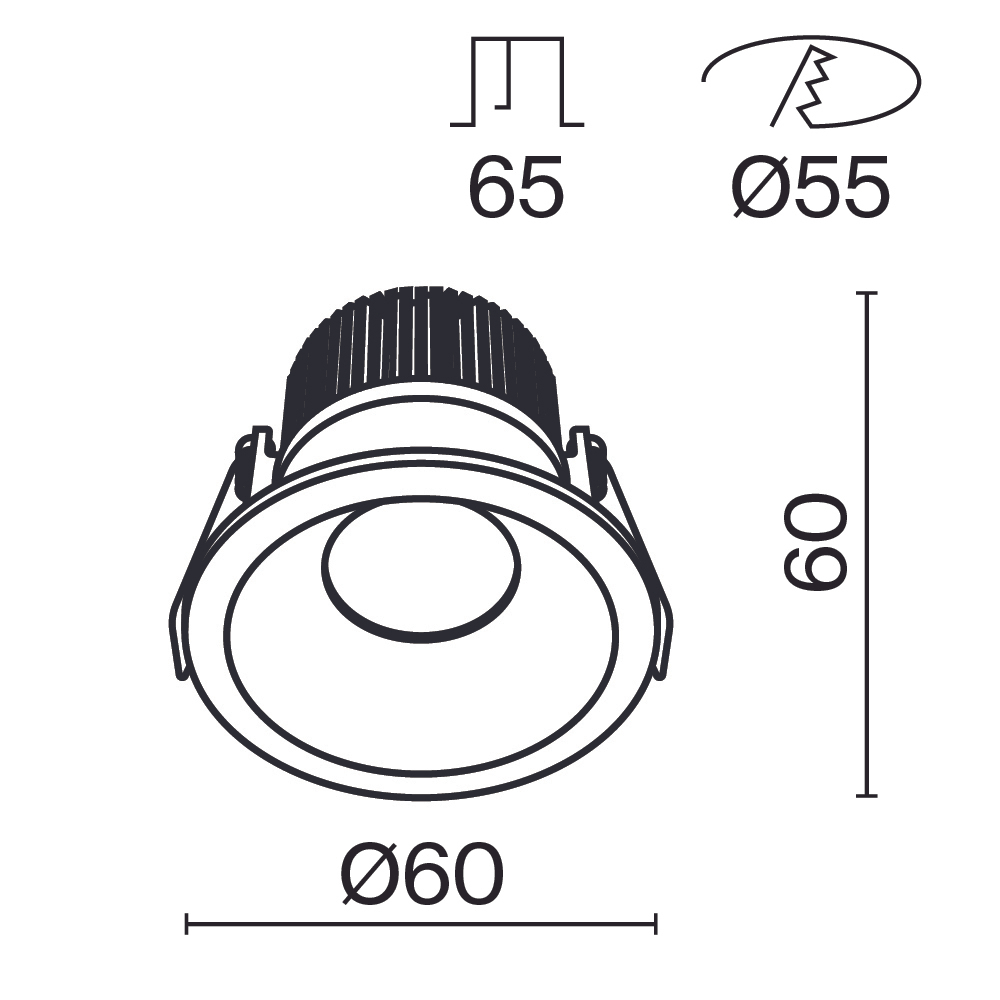 Встраиваемый светодиодный светильник Maytoni Zoom DL034-01-06W3K-W