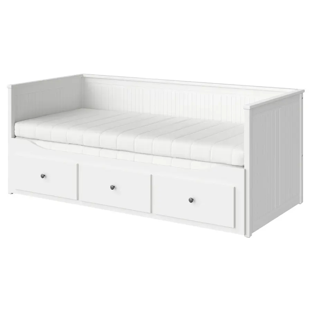 Кушетка с 3 ящиками - IKEA HEMNES/ХЕМНЭС ИКЕА, 83х209х89 см, белый