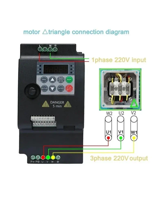 2,2 кВт Частотный преобразователь однофазный вход 220В Трехфазный выход 220В ZUKED-310-220V-2.2KW (CW100) VFD
