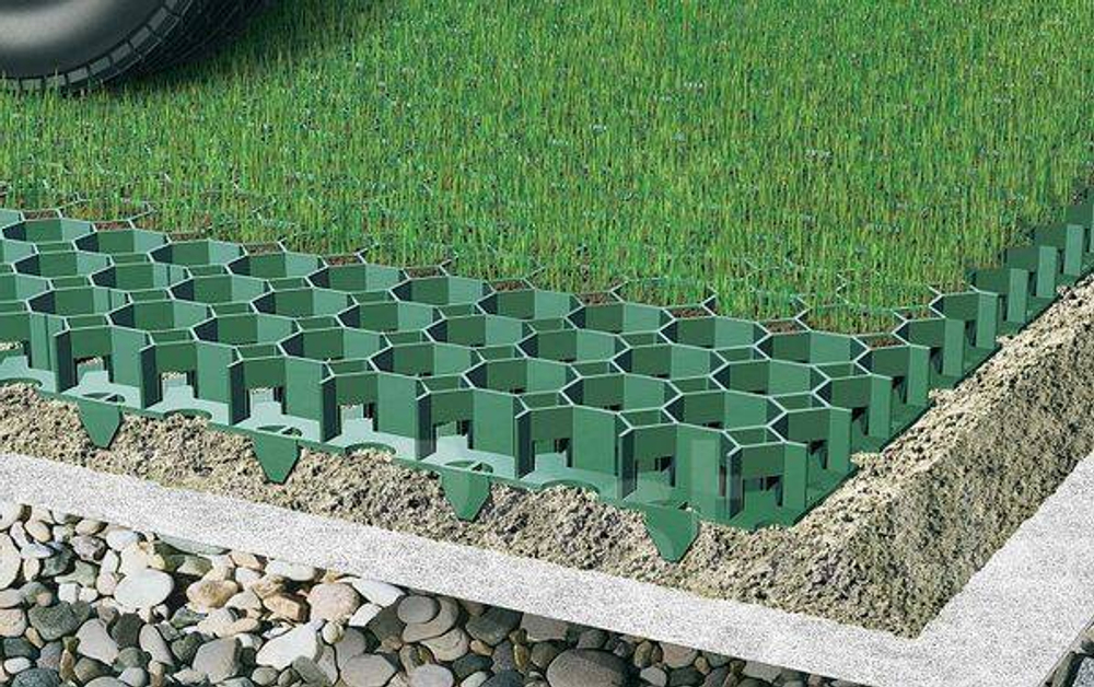 Газонная решетка ERFOLG 40x60x4 см Зеленая