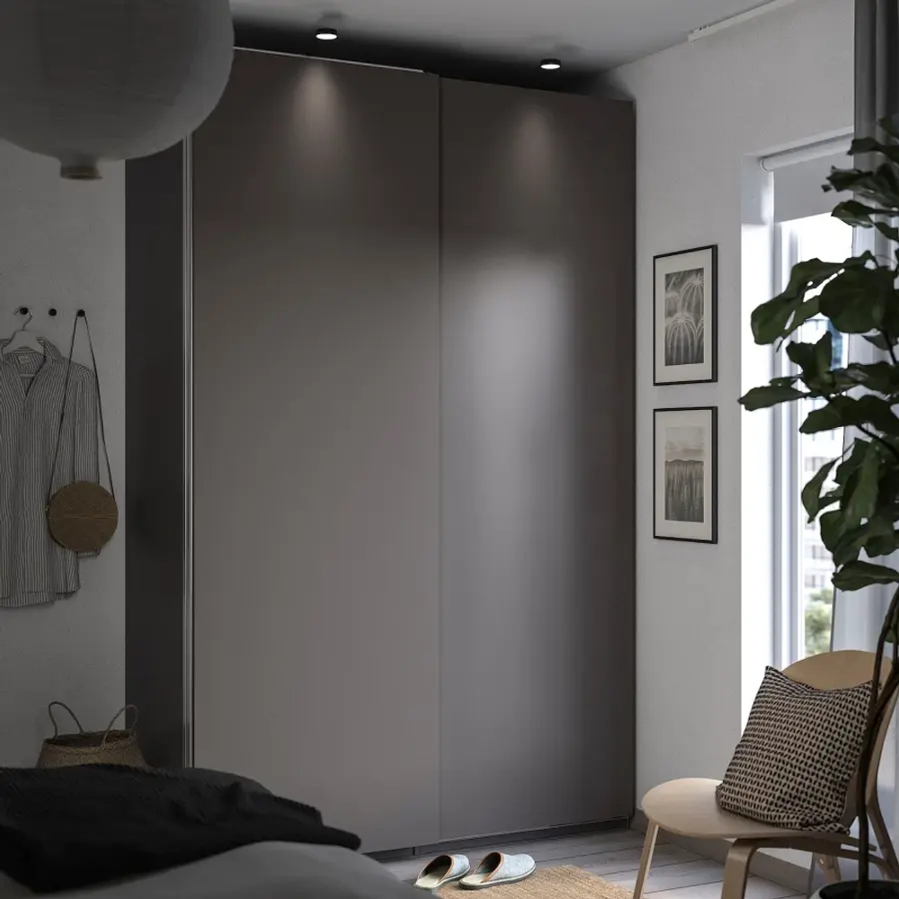 Пара рам раздвижных дверей - HASVIK IKEA/ ХАСВИК ИКЕА, 150х236 см, черный