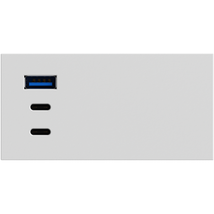 USB зарядное устройство,  100W,  Type A + C + C,  4 мод.,  бел. матовая (90х45мм)
