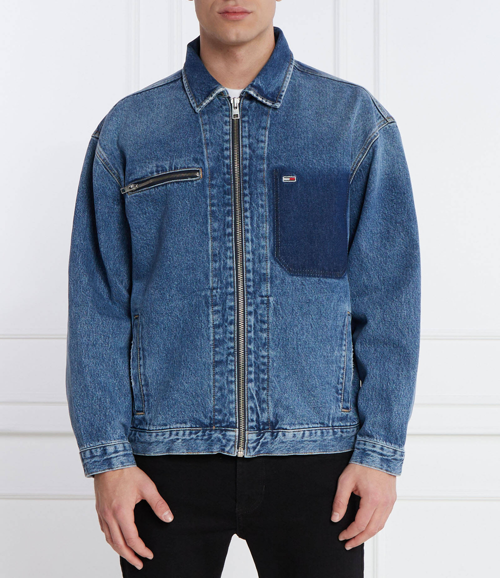 Джинсовая куртка Tommy Jeans - голубой(DM0DM18027)