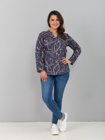 Блузка БЛ-22/серыйремни-цепи