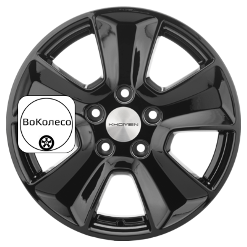 6,5x16/5x114,3 ET50 D66,1 KHW1601 (Renault/Nissan) Black Khomen Wheels