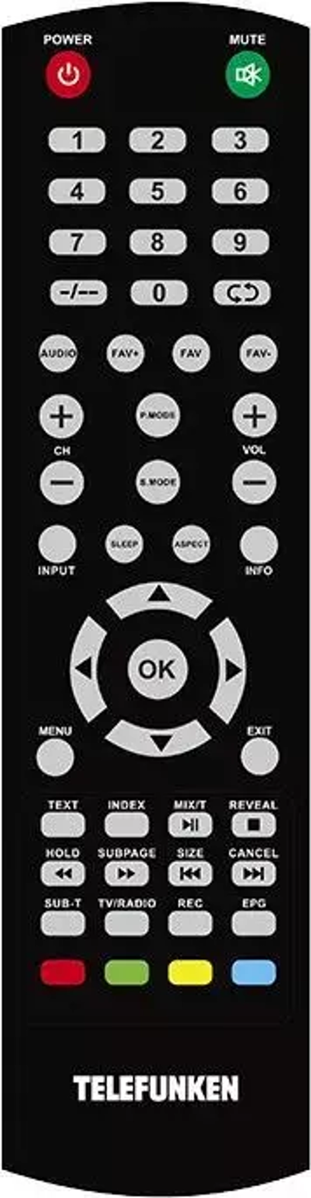 Телевизор 24" Telefunken TF-LED24S22T2 черный