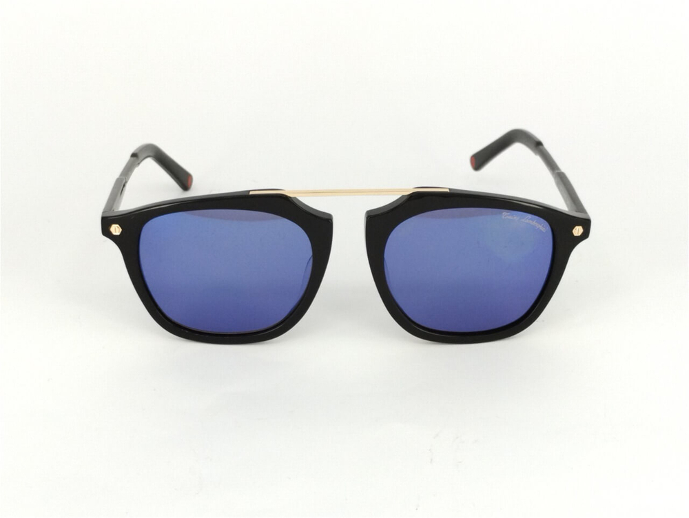 Солнцезащитные очки Tonino Lamborghini 757-02 AF FR Black-Acetate Mirror Blue Lens