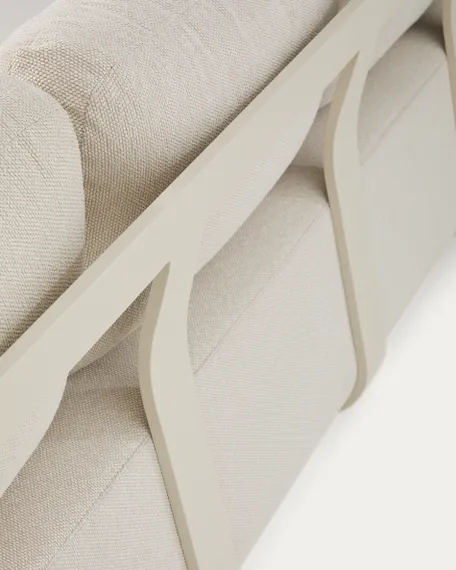 Уличный 3-х местный диван Tamaris из алюминия цвета экрю, 217 см