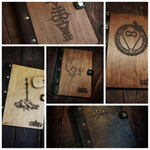 Деревянный блокнот на кольцах А6