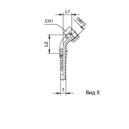 Фитинг DN 20 ORFS (Г) 1.3/16 (45) Interlock