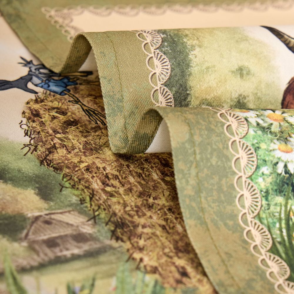 НАБОР САЛФЕТОК ИЗ 2-Х ШТ "СИНИЕ КОТЫ. ПРО ЛЮБОВЬ",40Х40СМ, 100% ХЛОПОК,ТВИЛ, БЕЖ