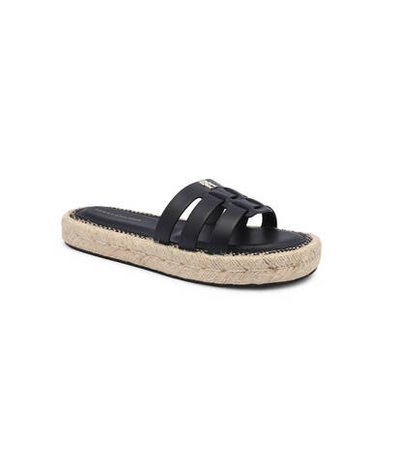 Кожаные шлепанцы Tommy Hilfiger - черный(FW0FW07745)