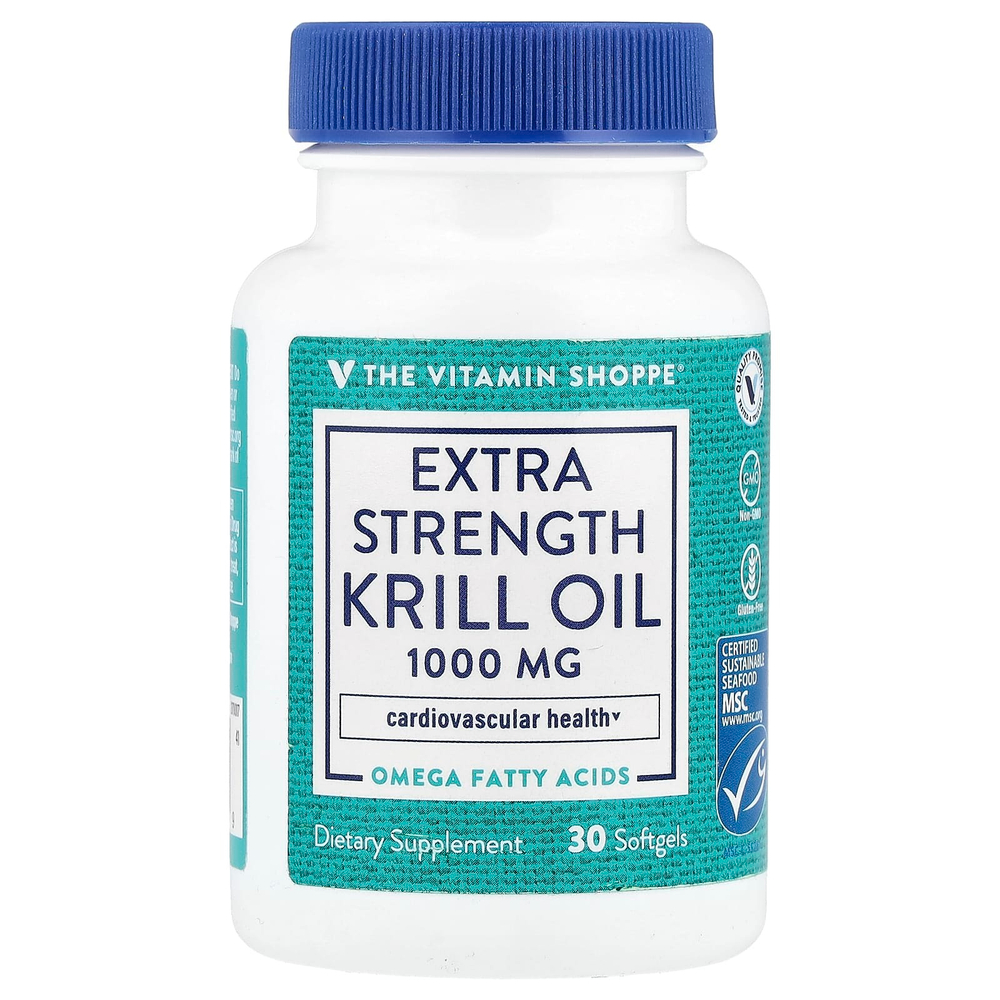 The Vitamin Shoppe, масло криля, 30 капсул