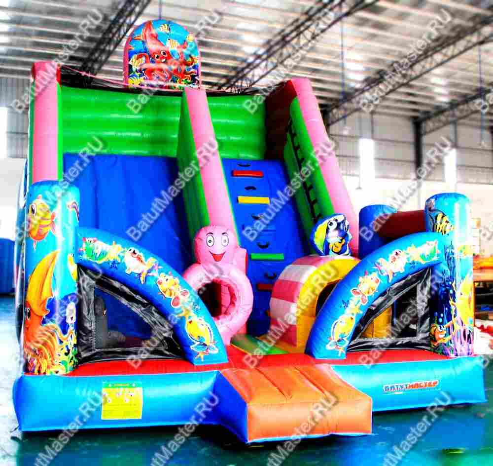 Батут-горка "Приключения рыбки" 7*5*6 м