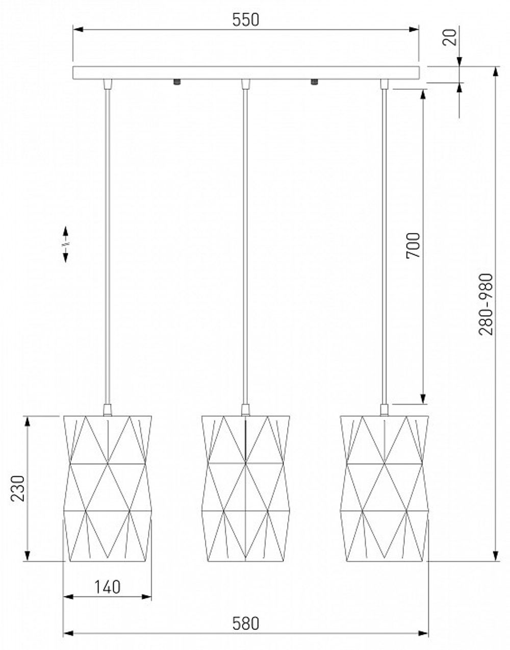 Подвесной светильник Eurosvet Reprise 50145/3 черный