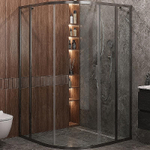 Душевой уголок Cezares Molveno 120x120 R-11-90+30-C-GM-IV стекло прозрачное/профиль матовая оружейная сталь