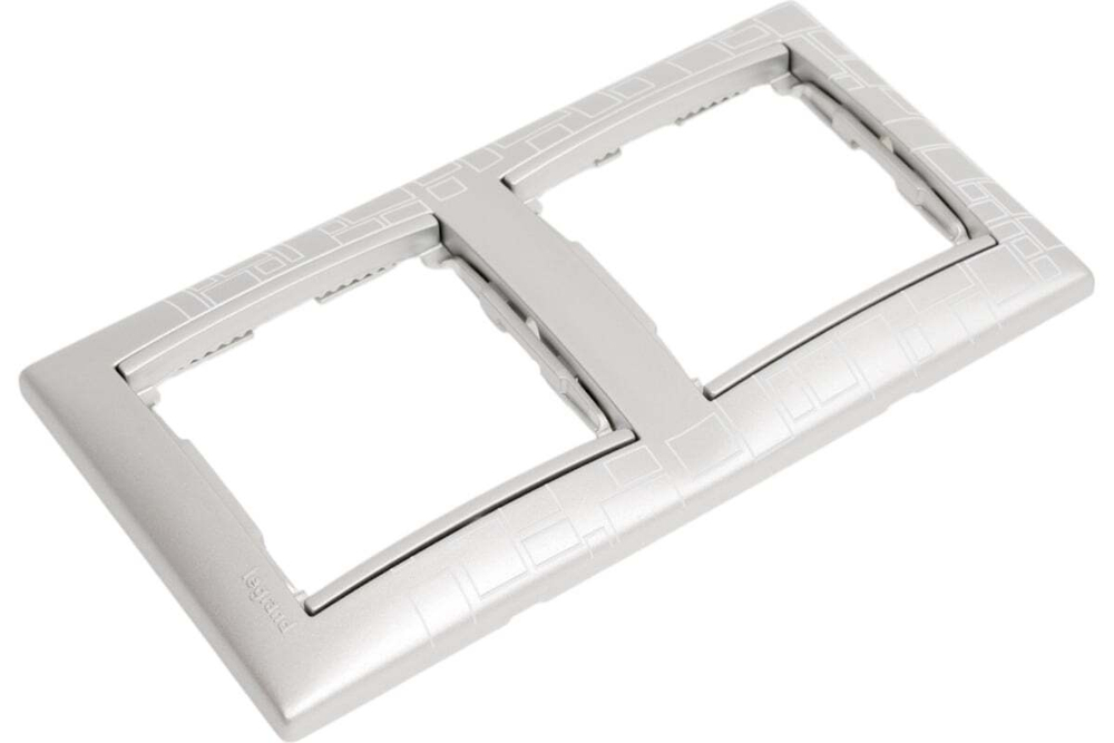 Рамка 2 поста алюминий модерн Valena Classic LEGRAND