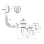 Обвязка на ванну  1 1/2*40 с вып. и пер. регулир. Варяг С6250 АНИ пласт