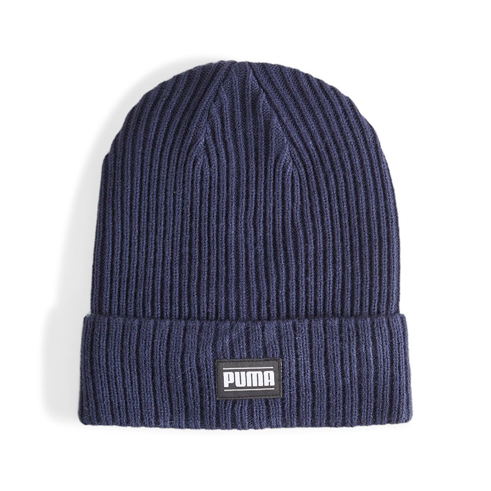 Шапка PUMA Ribbed Classic Cuff Beanie, 02403810, темно-синий